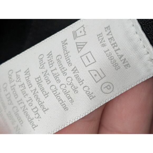 Everlane Women's Mid Rise Pull-On Trouser Pants Side Zipp Pockets Black Size 00 - Picture 5 of 11